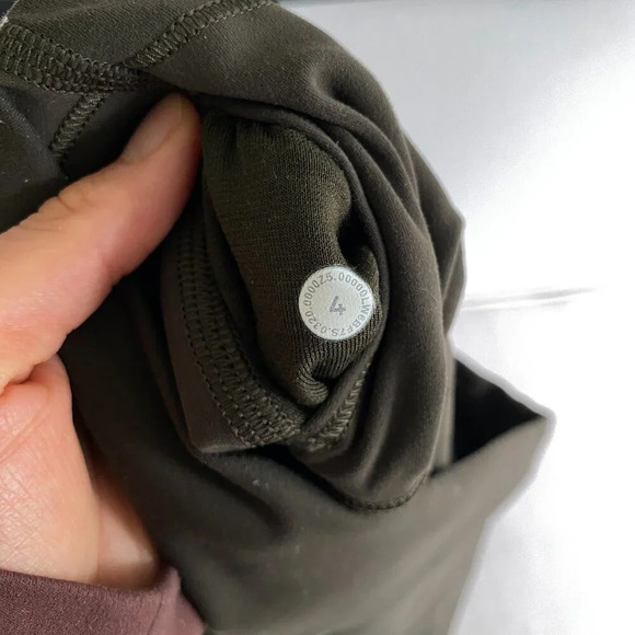 LULULEMON Wunder Train High-Rise Crop 21" Leggings Dark Olive Size 4 - Picture 11 of 12
